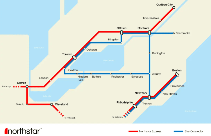 Futuristic, clean transportation system